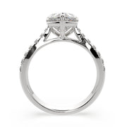 3.2 Carat VS1 D Lab Grown Diamond Pave Heart Ring